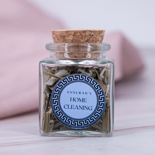 Annurah Räuchermischung Räuchern Mischung handmade handgemacht Räuchersand Räucherkohle Divination Annurah deutscher Onlineshop Home Cleaning Reinigung Salbei positive Energie 