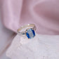 Kyanit Ring blau Flash Schimmer 925 Silber Krappen Schliff Oval Annurah deustcher Onlineshop Kristalle Edelsteine Heilsteine Schutzsteine