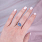 Kyanit Ring blau Flash Schimmer 925 Silber Krappen Schliff Oval Annurah deustcher Onlineshop Prinzessin Nachthimmel Ozean Cyanit