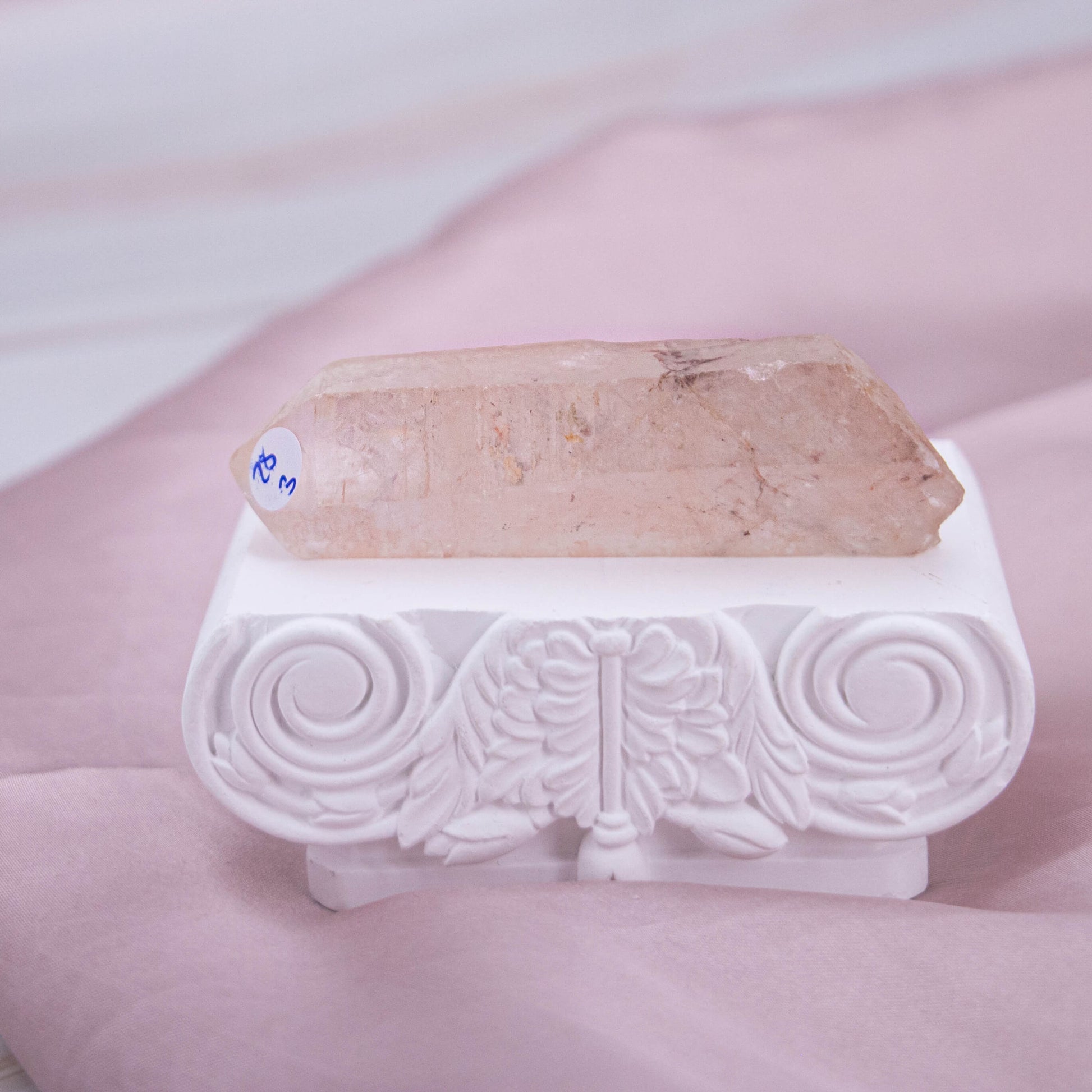 Pink Lemurian Quarz Kristall Edelstein Heilstein Schutzstein Annurah deutscher Onlineshop Chakra Sternzeichen rosa weiss durchsichtig Flash Regenbogen