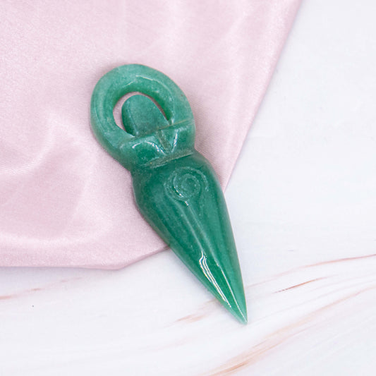 Goddess Göttin Aventurin grün Carving Kristalle Heilsteine Edelsteine Schutzsteine Annurah deutscher Onlineshop