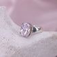 Kunzit Ring poliert Schliff Prinzessin rosa 925 Krappen Verlobung Einzelstück Größe Annurah deutscher Onlineshop Kristall Edelstein Heilstein Schutzstein