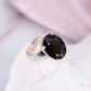 Rauchquarz Morion, Osiriskristall oder Colorado Diamant Ring Kristallring Edelsteinring 925 Silber handgefertigt made in Germany geschliffen braun Kristall Edelstein Heilstein Schutzstein grau weiss Quarz Annurah deutscher Onlineshop Abhängigkeiten negative Energien Schutz Verantwortungsbewusstsein Depression Ängste Eifersucht Stress