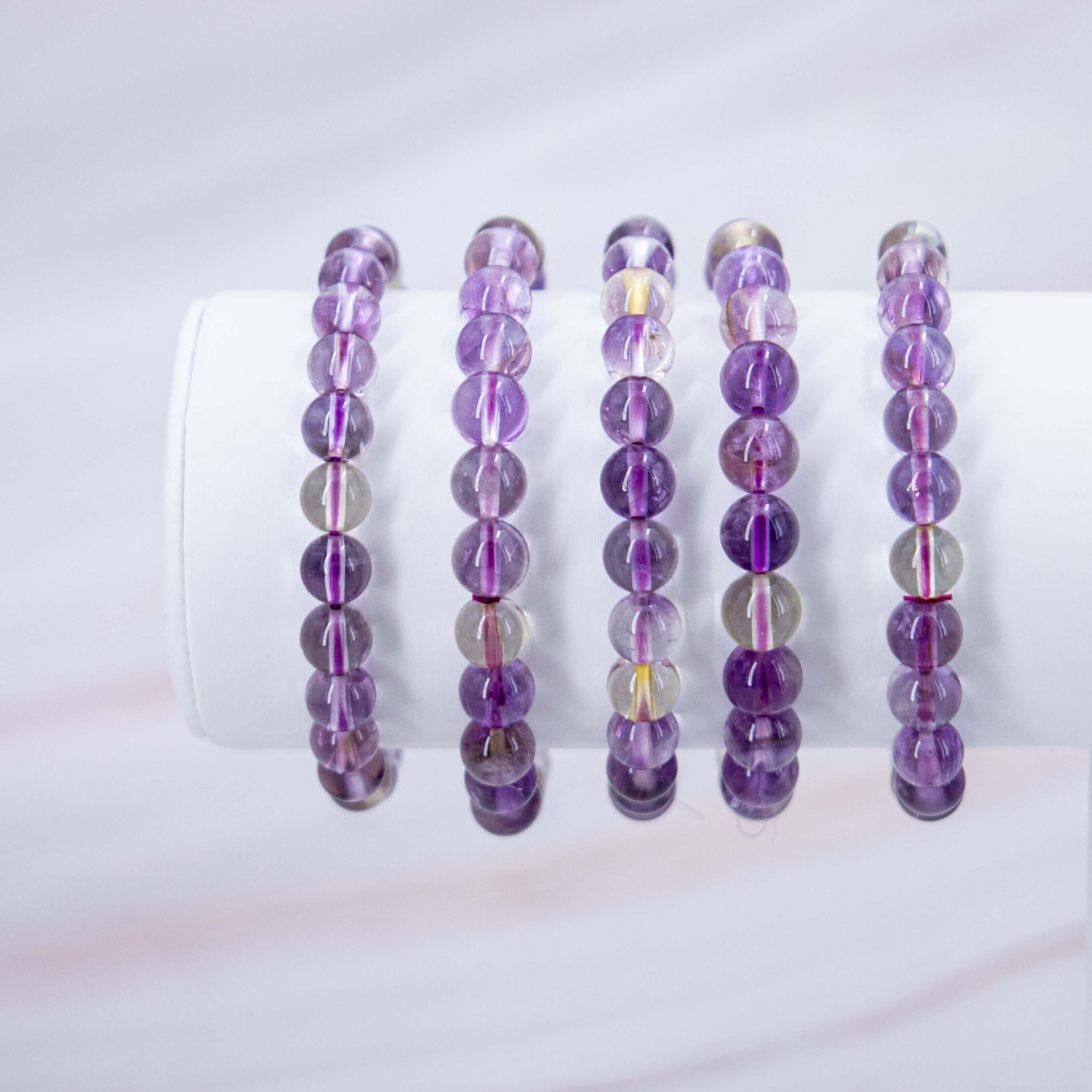 Armband Perlen Perlenarmband Stretch Stretcharmband Kugelarmband Kugel Kristalle Edelsteine Heilsteine Schutzsteine Annurah deutscher Onlineshop 4 6 8 mm Perlen Ametrin Amethyst Citrin lila violett gelb