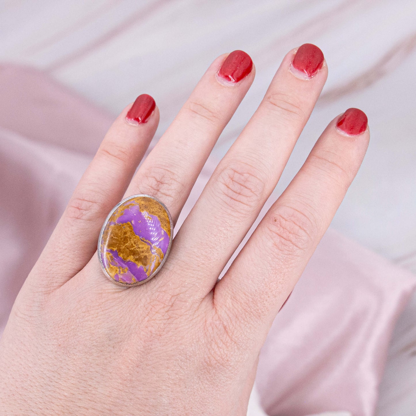 Phosphosiderit Ring Gr. 57