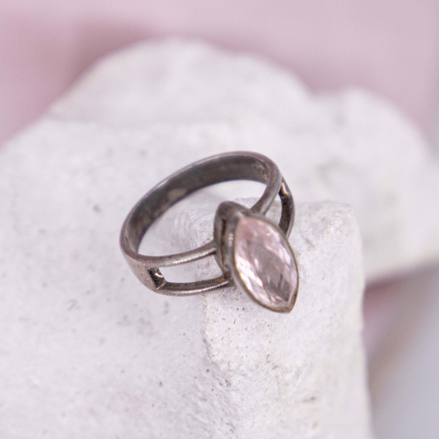 Rosenquarz Ring Gr. 60
