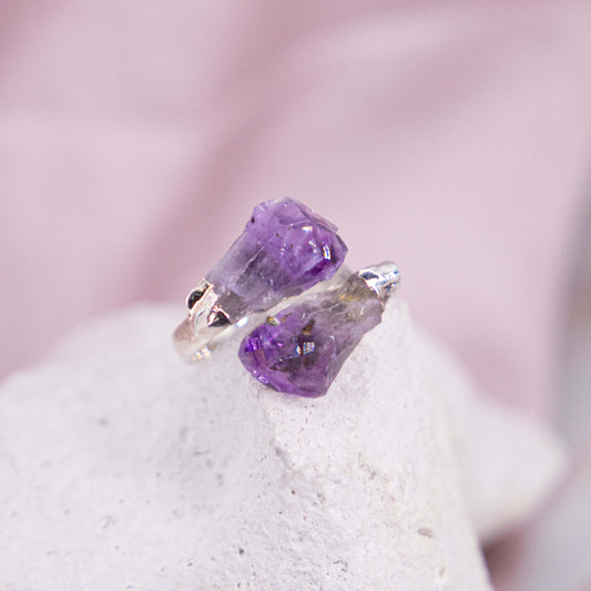 Roher Amethyst Ring
