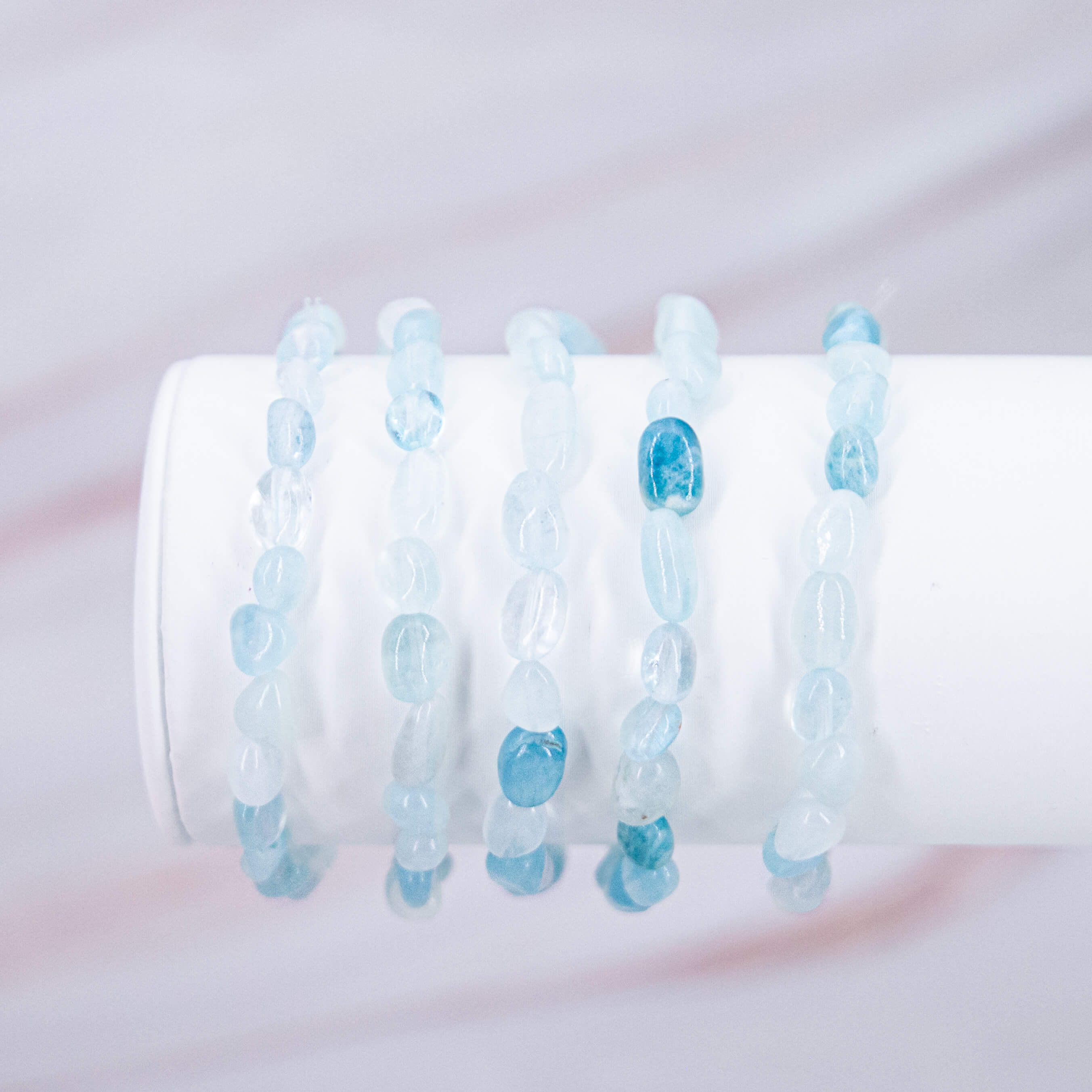 Aquamarin Nugget Armband