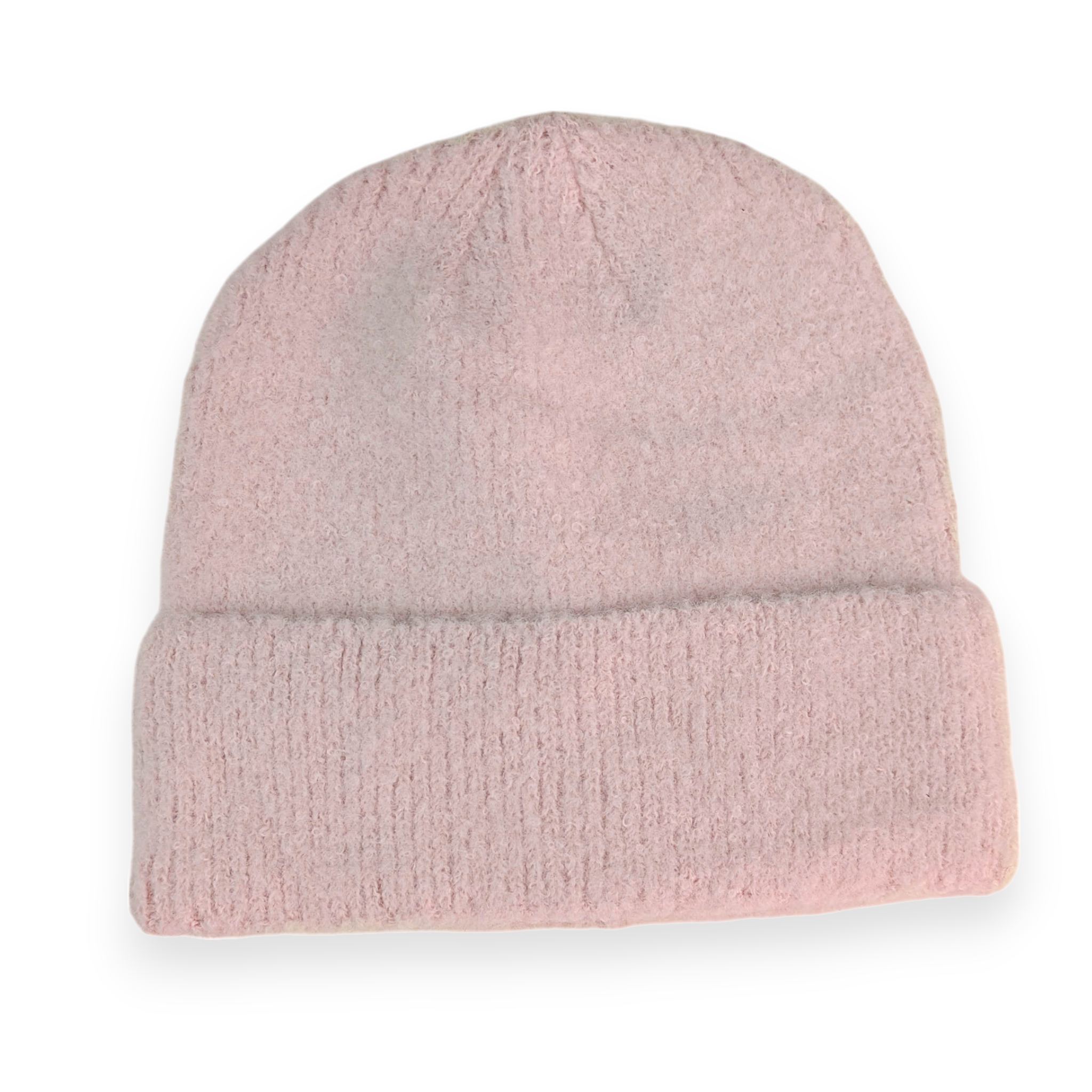 Flauschige Wollmütze Rosa