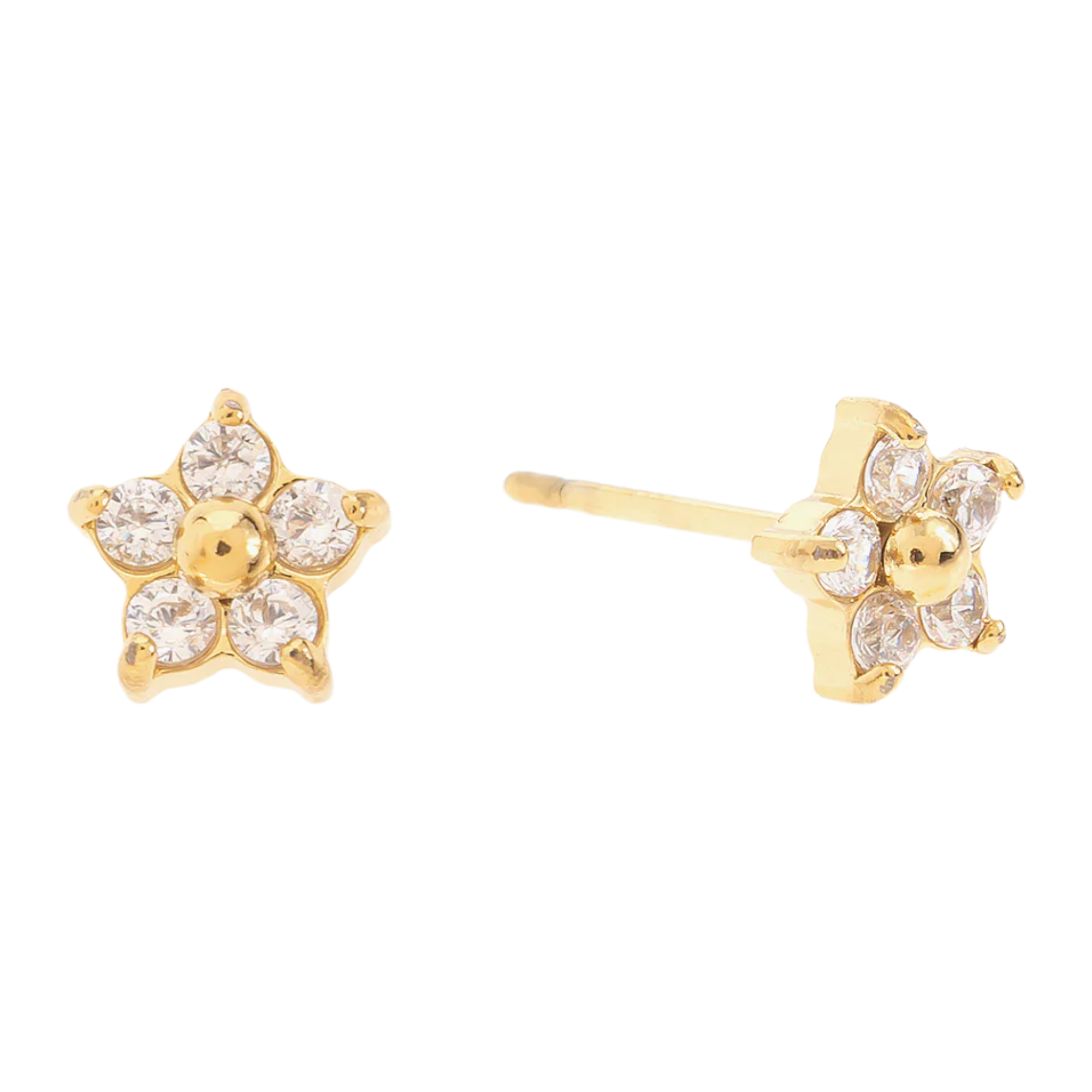 Diamond Flower Studs