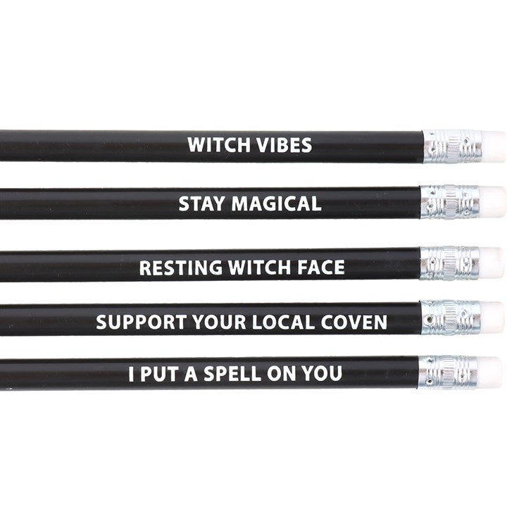 Witch Coven – 5er Bleistift Set mit magischen Sprüchen