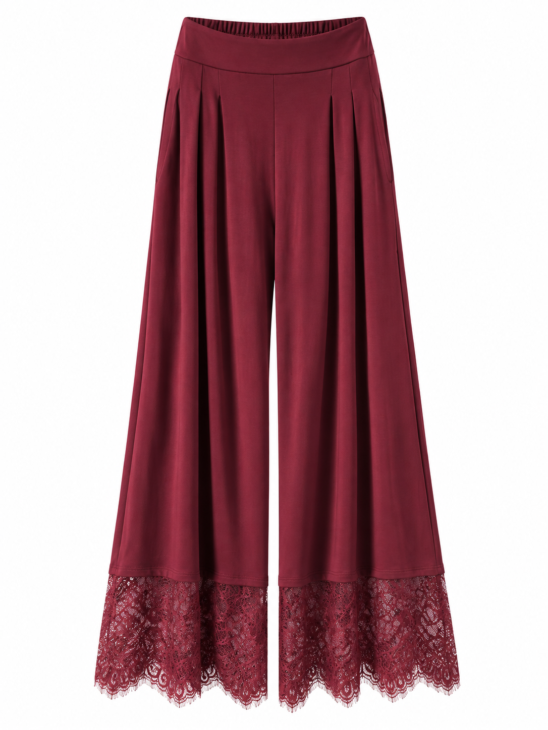 Palazzo-Hose mit Spitzen-Detail