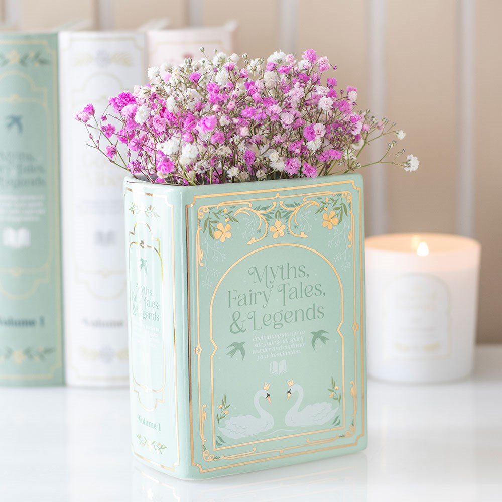 Vase in Buchform aus Keramik – Dekovase für Buchliebhaber