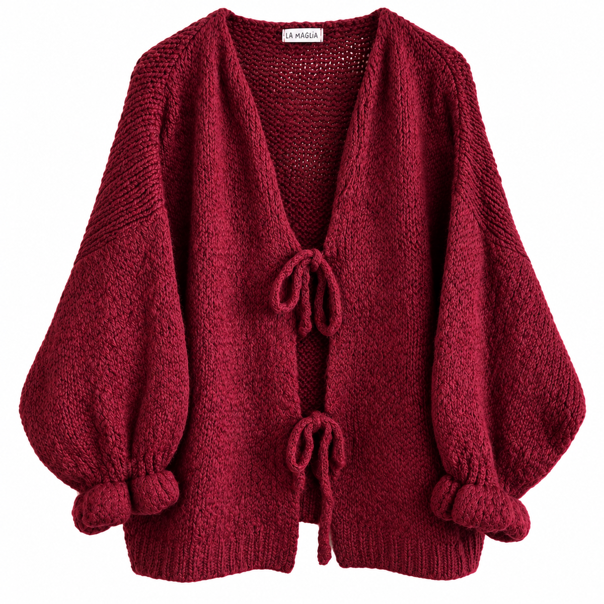 Kuscheliger Bow Cardigan – Strickjacke mit Schleifen