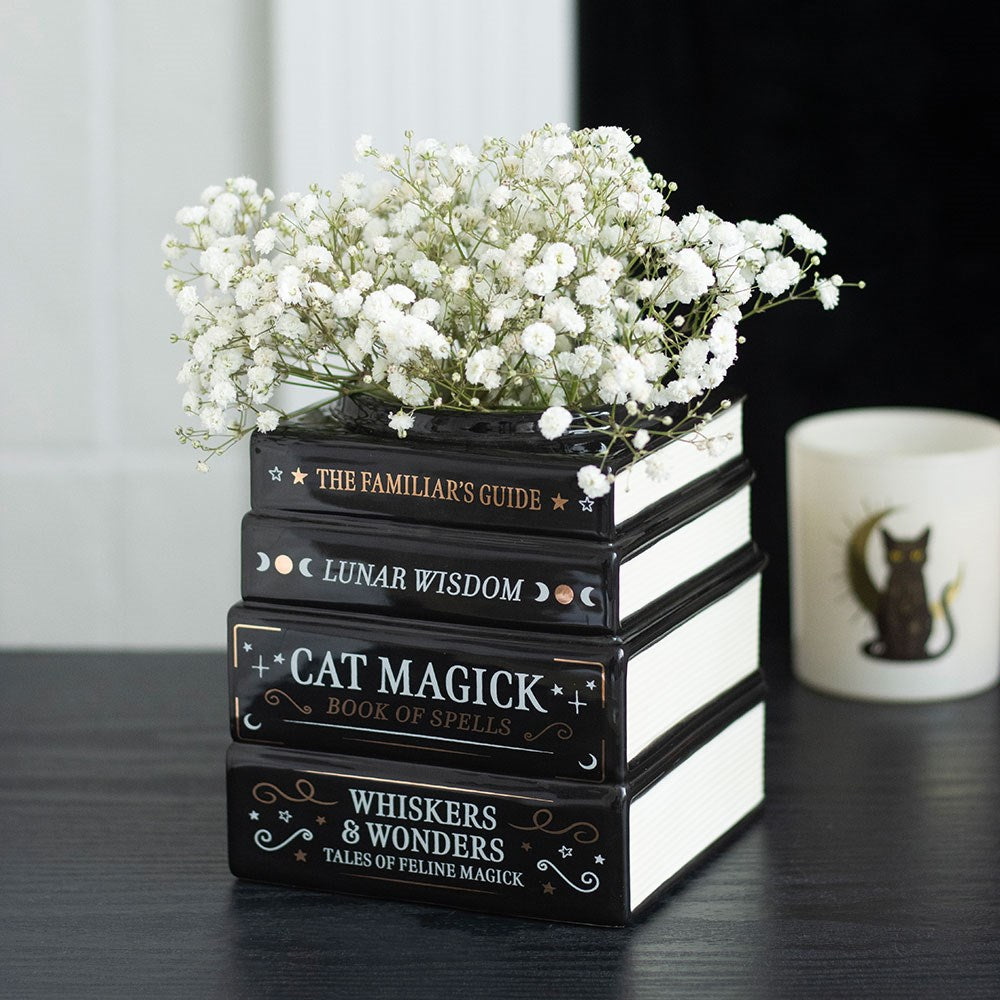 Black Cat Magick Vase – Magische Dekoration für Bücherliebhaber