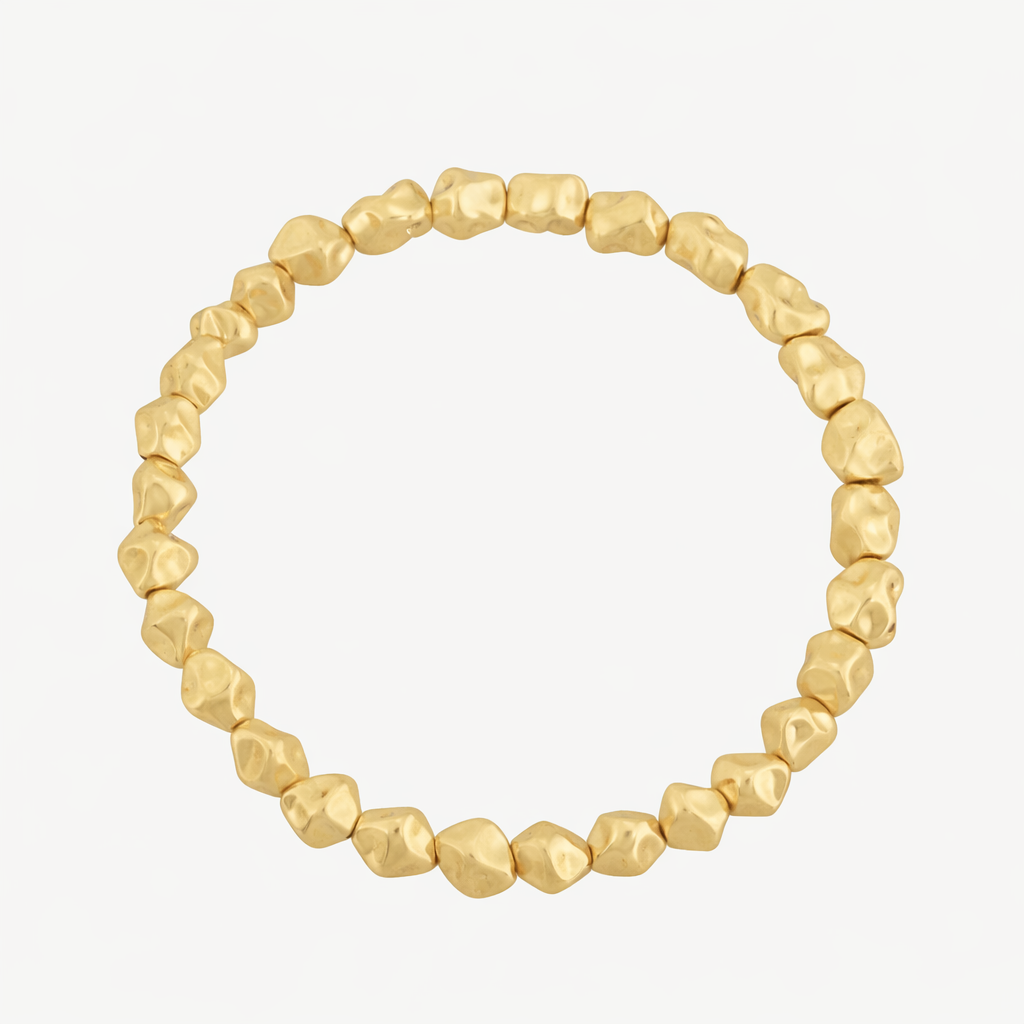 Mattes Gold Nugget Armband