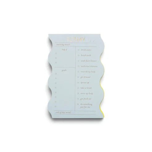 Wavy Daily To-Do Notepad - Cloud