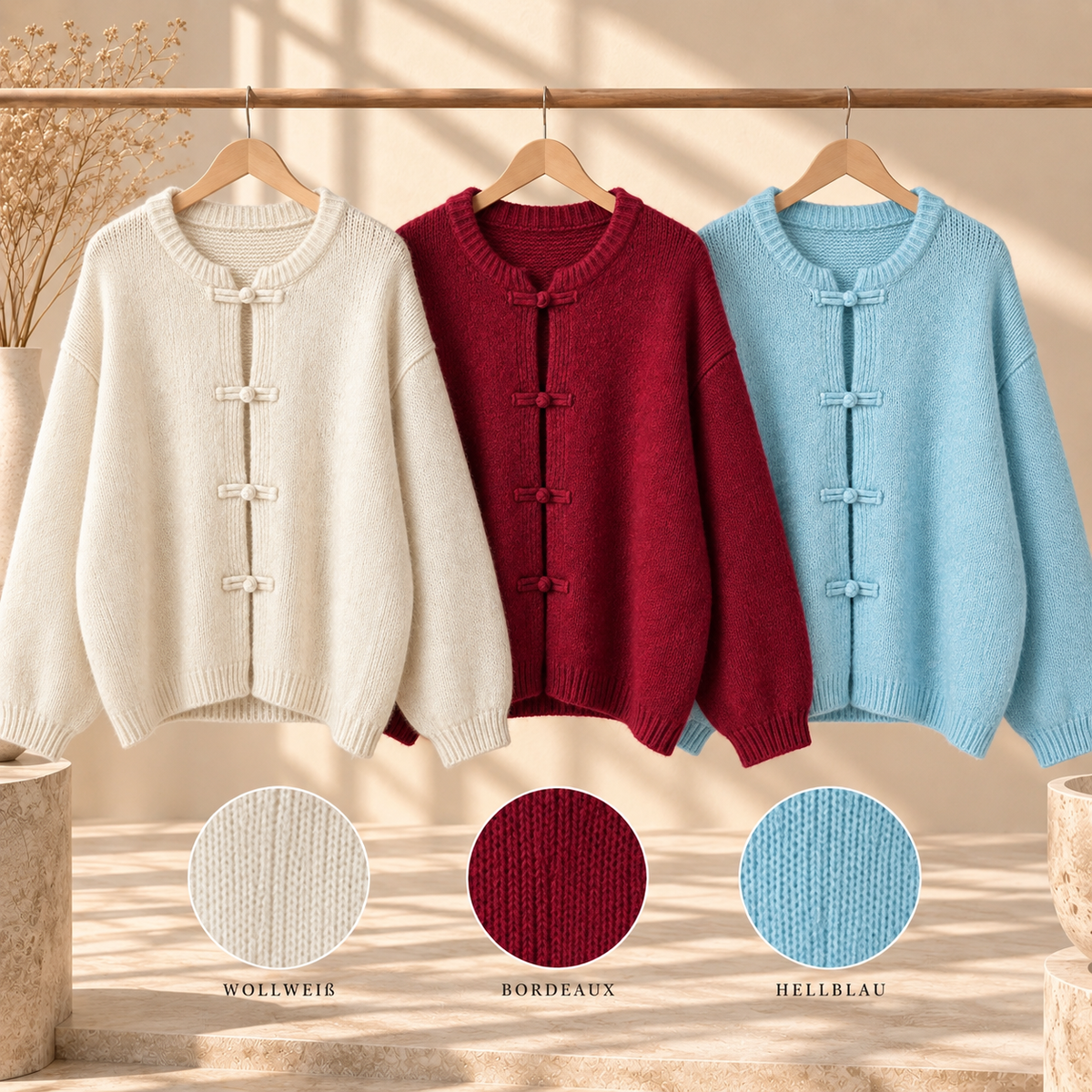 Kuscheliger Cardigan mit Knopfverschluss