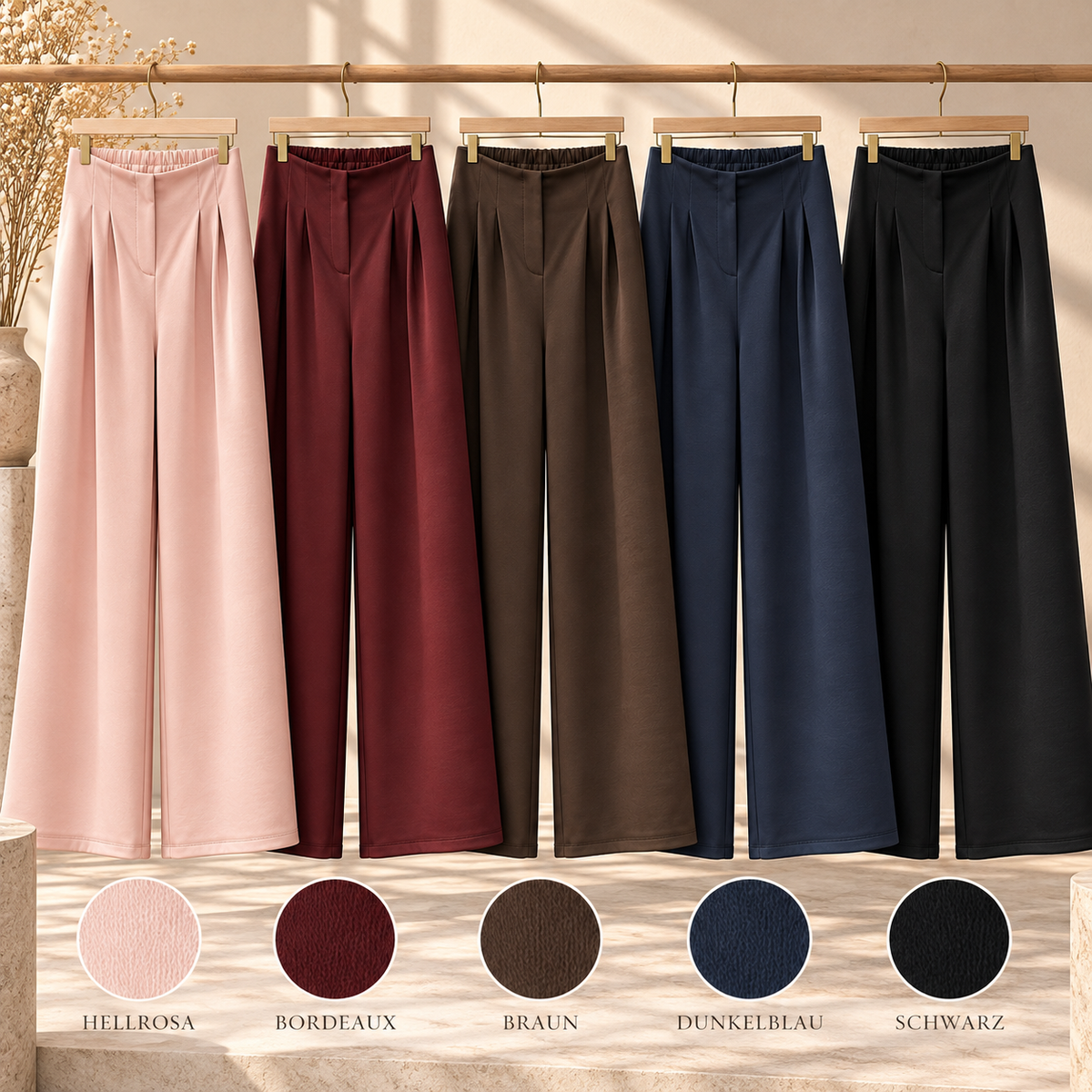 Elegante Wide Leg Hose – Soft & Stretchy