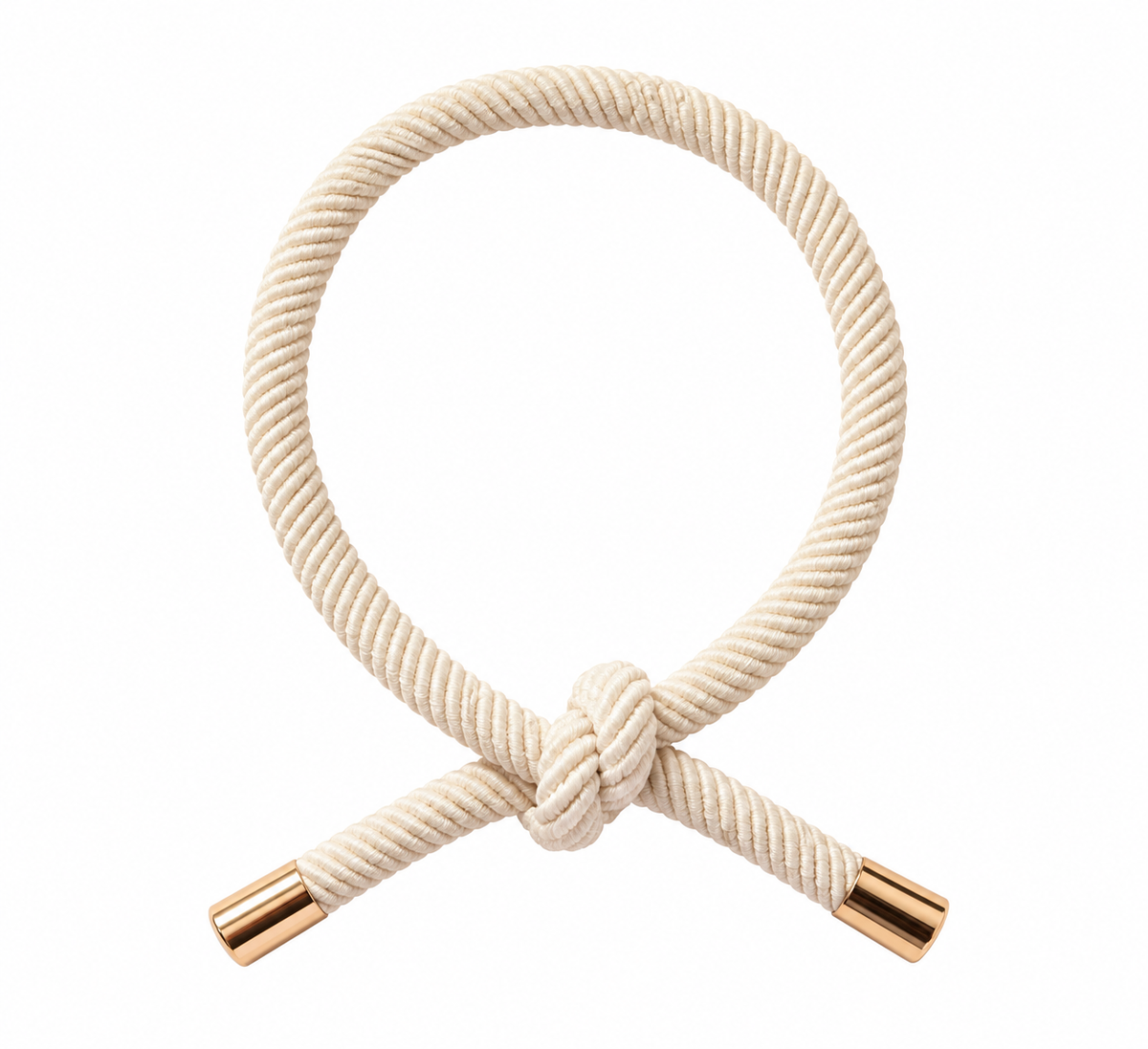 Kordel-Haargummi mit goldenen Details