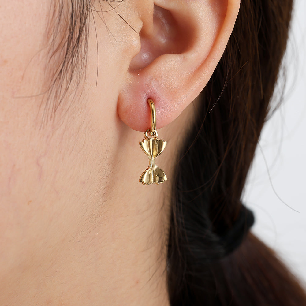 Edelstahl Ohrringe „Farfalle“ in Gold