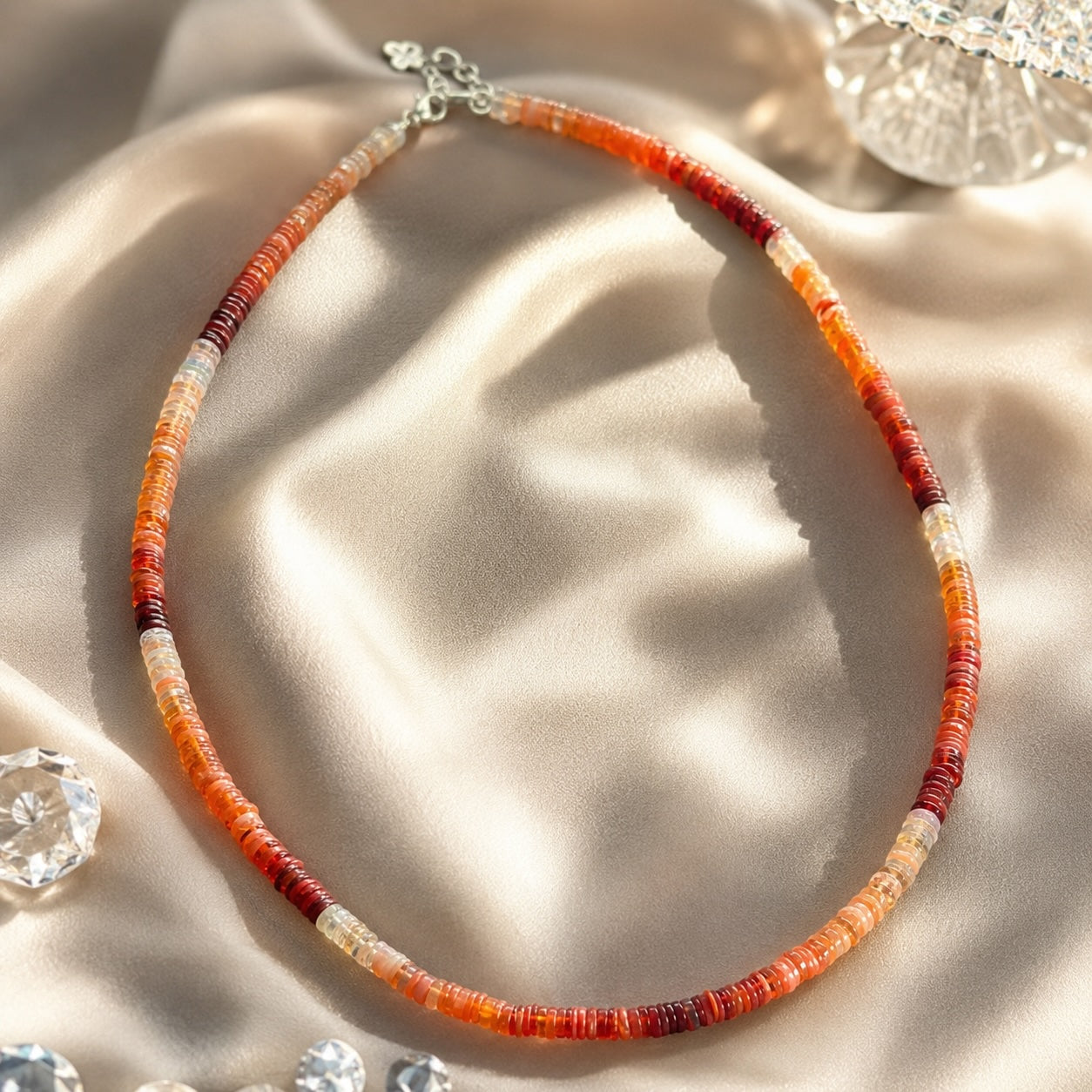 Feueropal Edelsteinkette