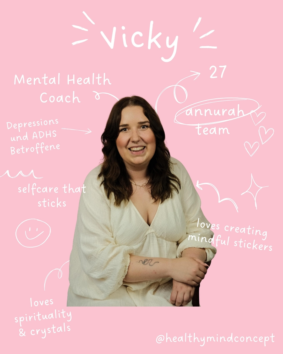 Mental Health Sticker Set – Soft Touch | Selflove, Motivation & Achtsamkeit