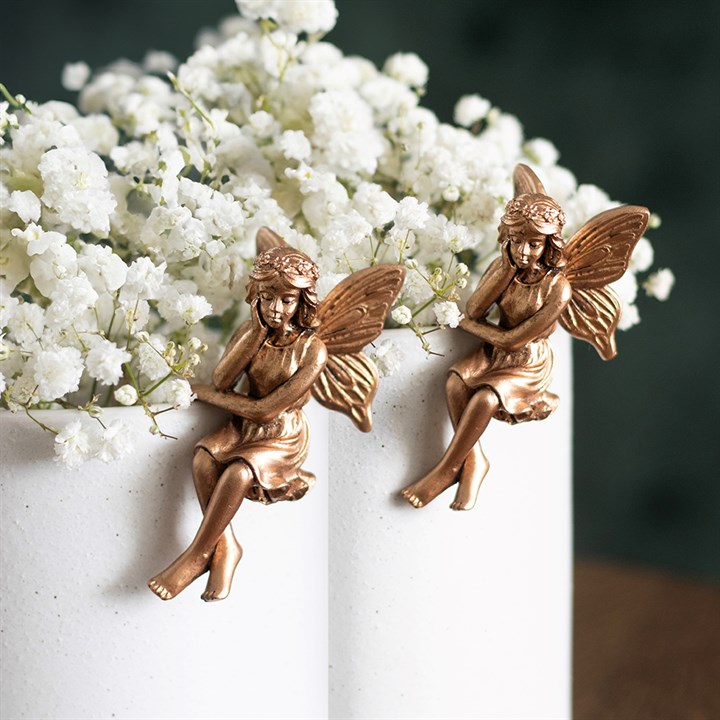 2er-Set Fairy Pot Hanger - Feenfiguren für Blumentöpfe und Vasen