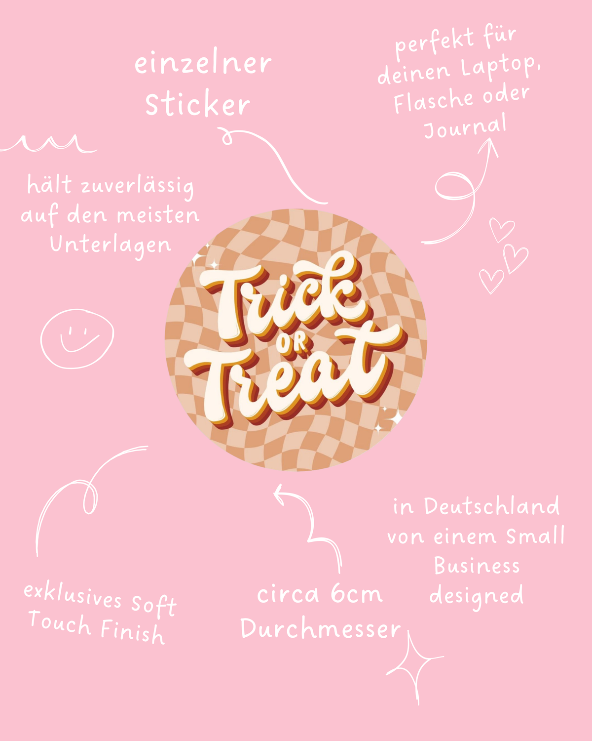Trick Or Treat Sticker – Soft Touch | Halloween & Spooky Season