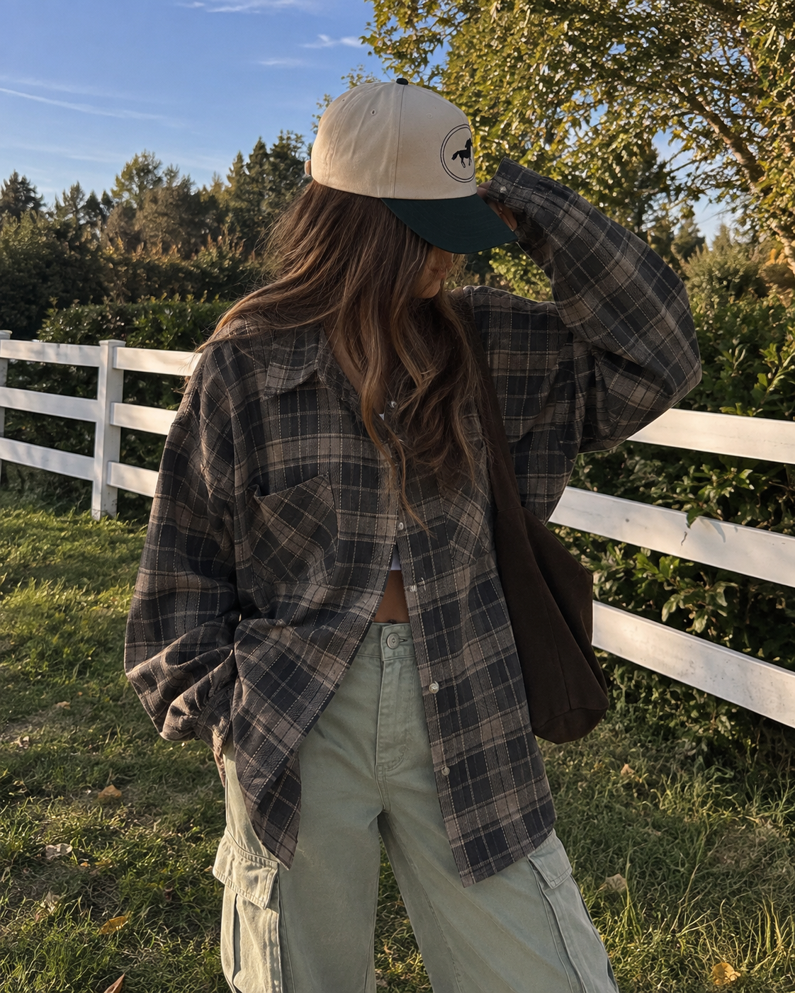 Karo Oversize Hemd – Schoko