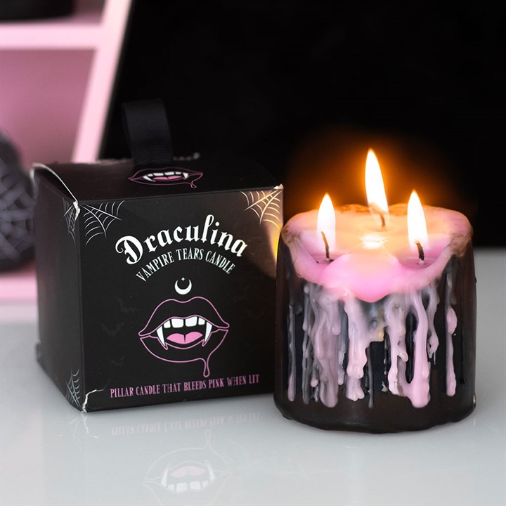 Draculina Rosa Vampir Tränen Kerze - klein