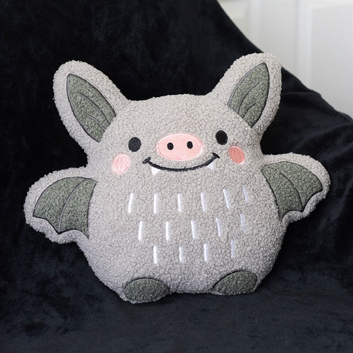 Fledermaus Kuschelkissen aus Bouclé Stoff