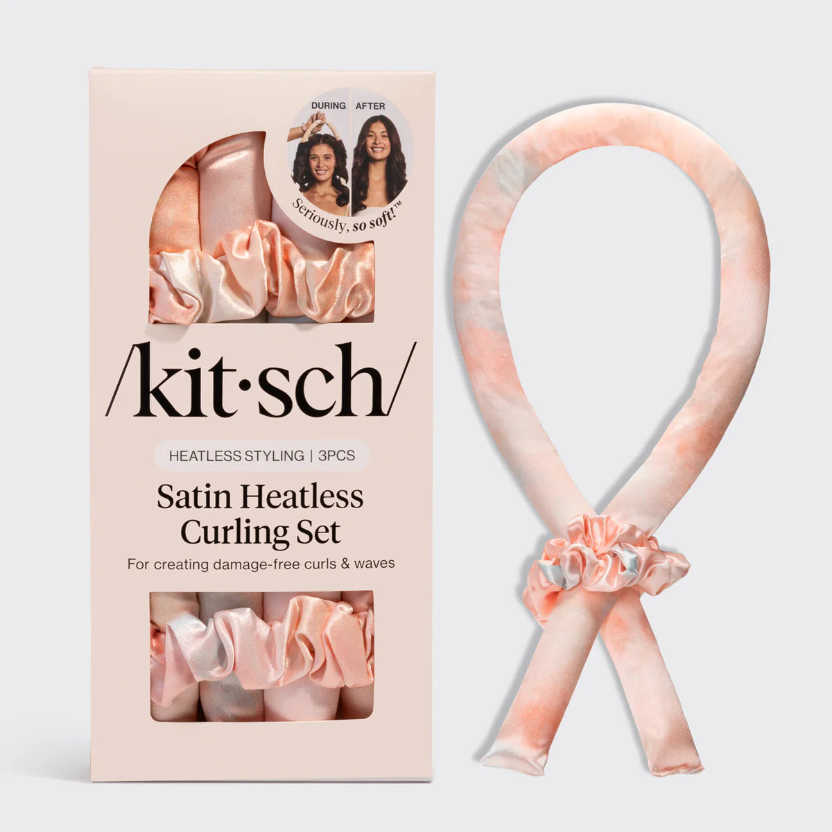 Kitsch Heatless Curling Set – Satin Lockenstab - Sunset Tie-Dye