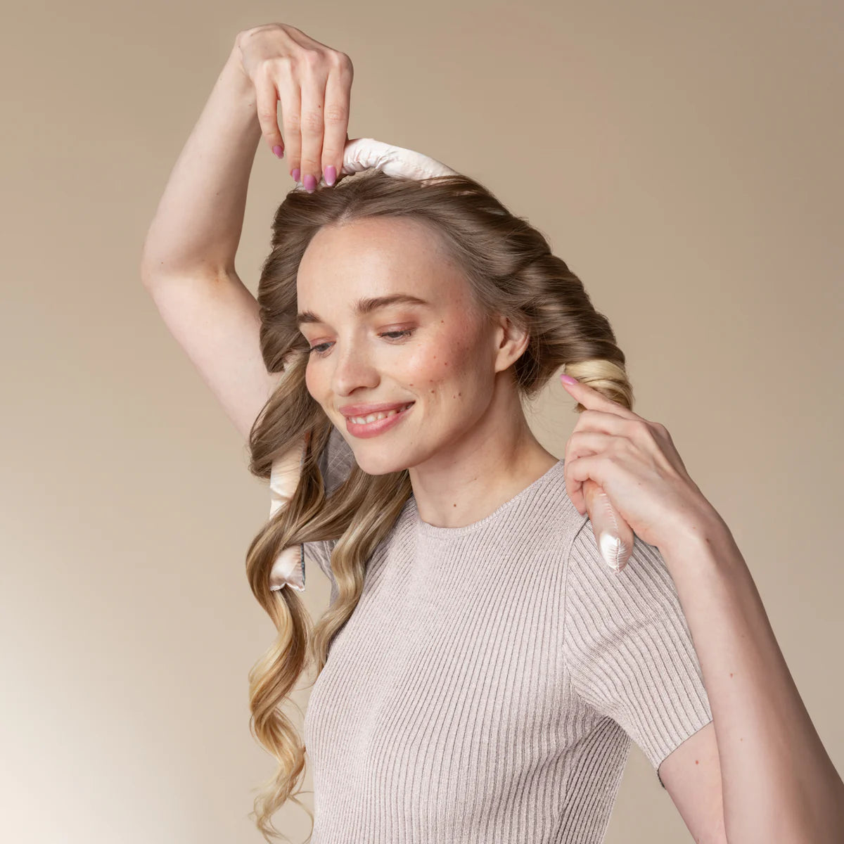 Kitsch Heatless Curling Set – Satin Lockenstab - Sunset Tie-Dye