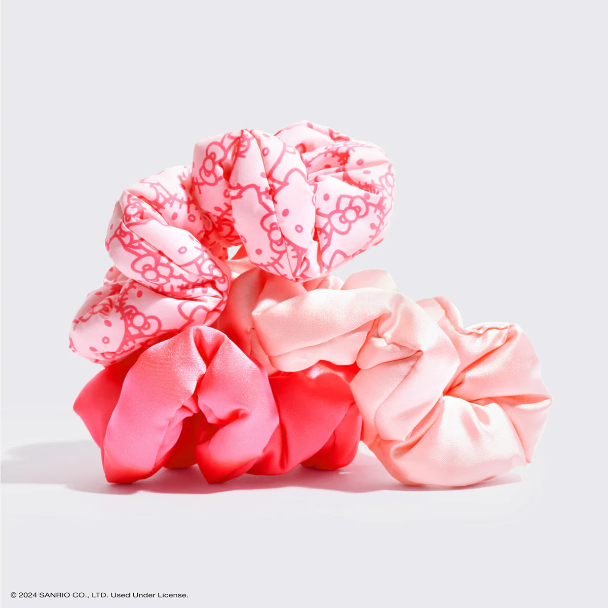 Hello Kitty x Kitsch Puffy Scrunchies – 3er Set aus recyceltem Stoff