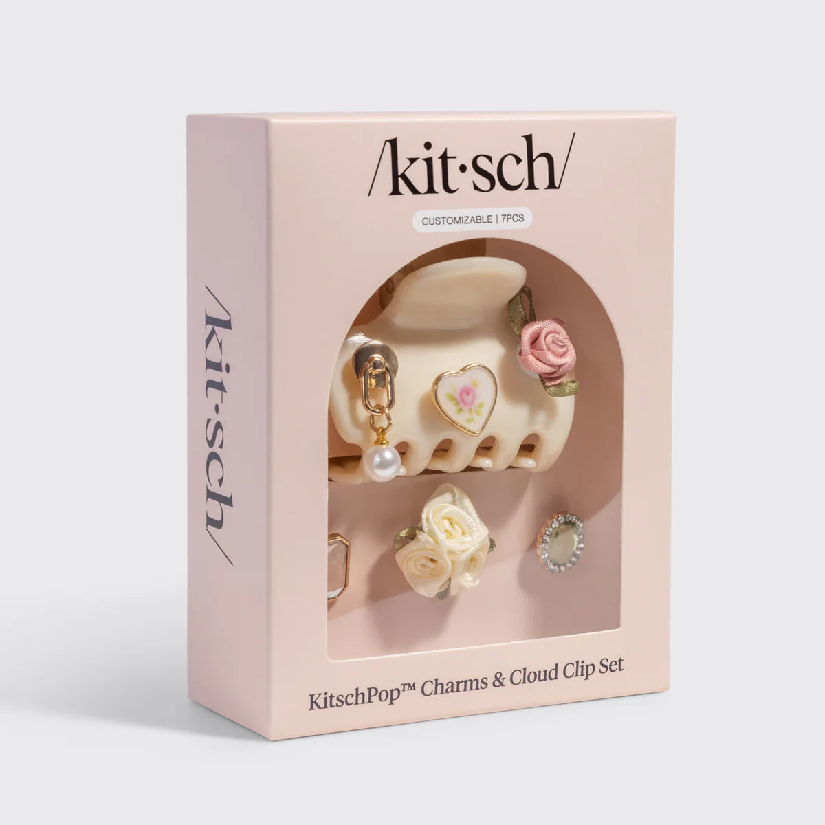 Kitsch Pop Cloud Clip Haarspange & Charms – Perlmutt Creme