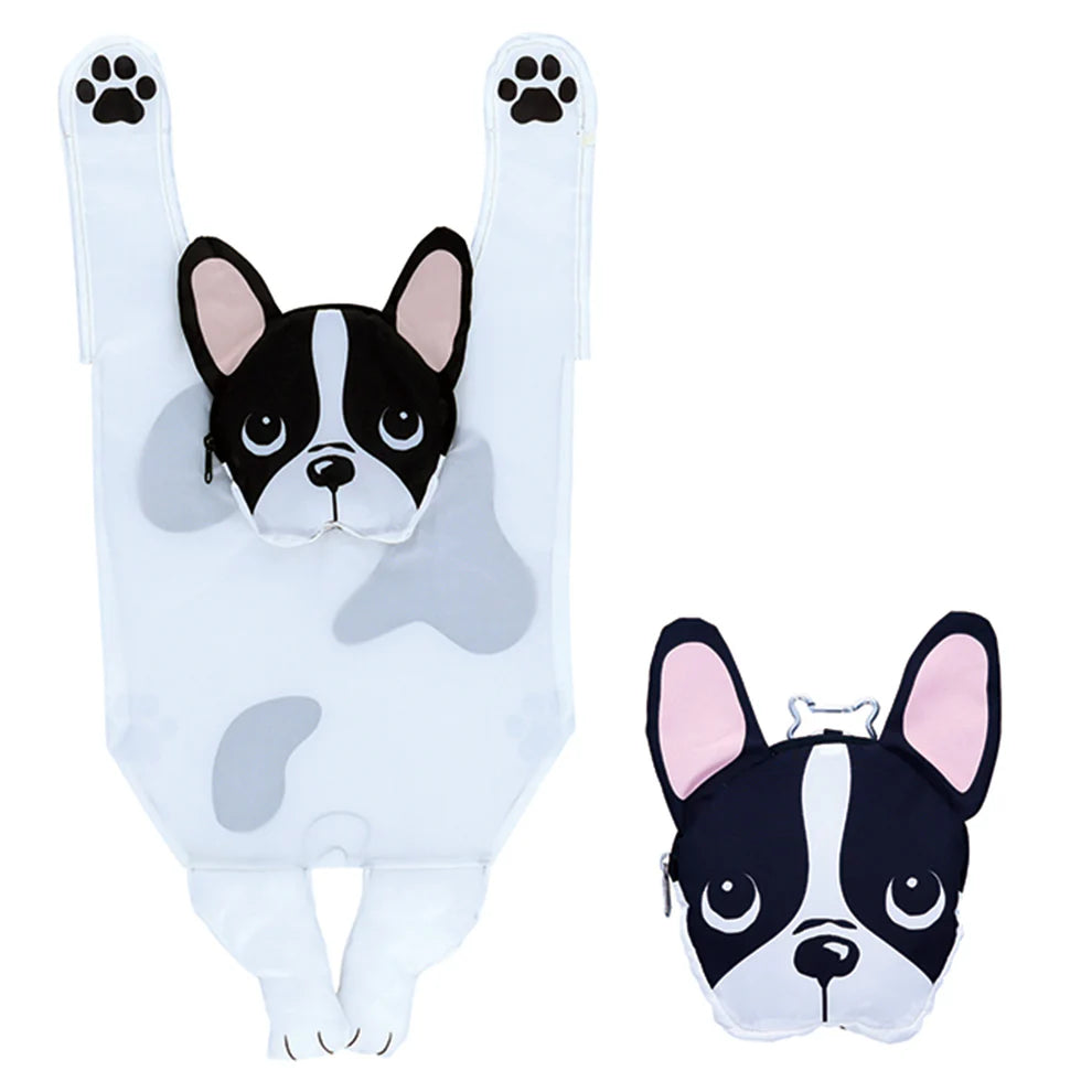 Marushin Yup! Hanging French Bulldog Eco Bag – Faltbare Einkaufstasche mit Französischer Bulldogge