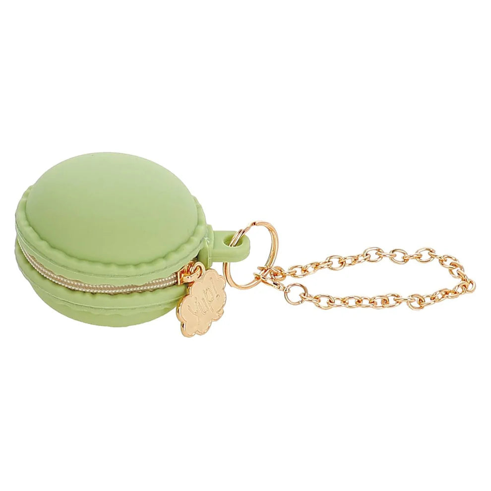 Marushin Yup! Pistachio Macaron Pouch – Mini Tasche in Pistazien Macaron Design mit goldener Kette
