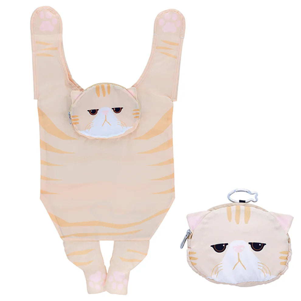 Marushin Yup! Hanging Grumpy Cat Eco Bag – Faltbare Einkaufstasche mit Katzen Motiv