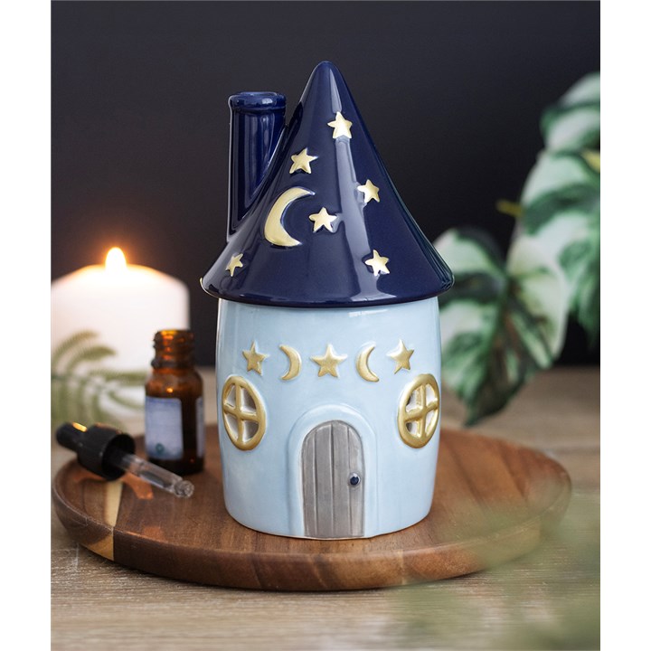 Celestial Cottage Ölbrenner aus Keramik - Duftlampe für Wachs & Öle