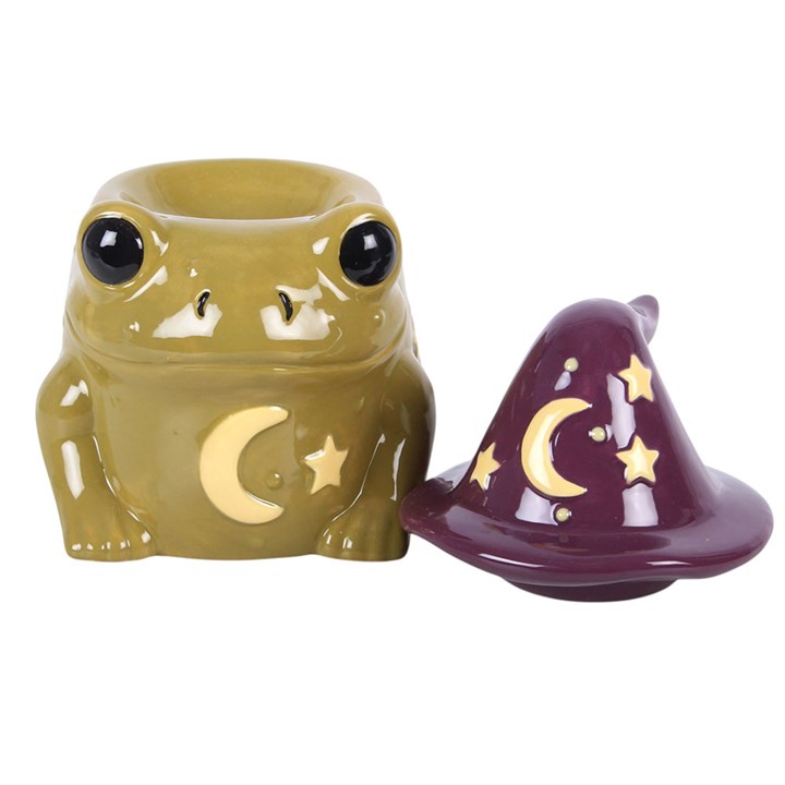 Magischer Frosch Ölbrenner mit Hexenhut Deckel - Duftlampe für Wachs & Öle