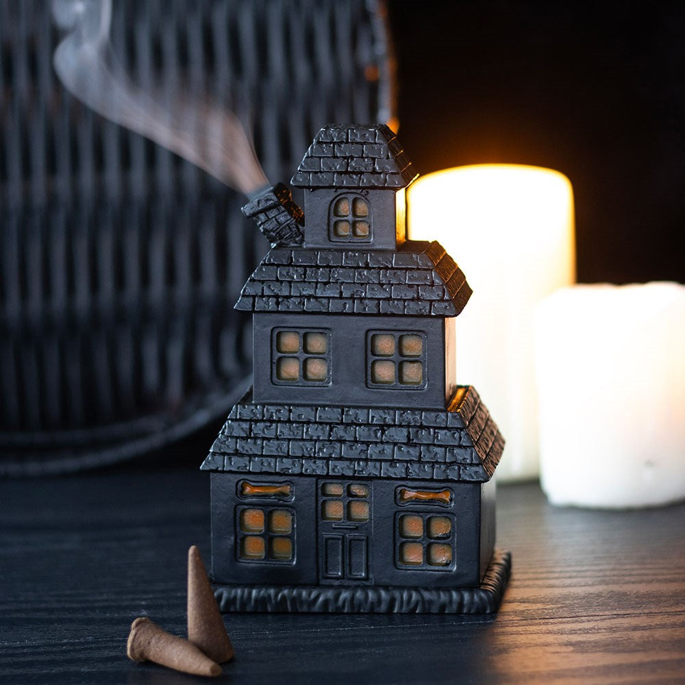 Räucherkegelhalter "Haunted House"