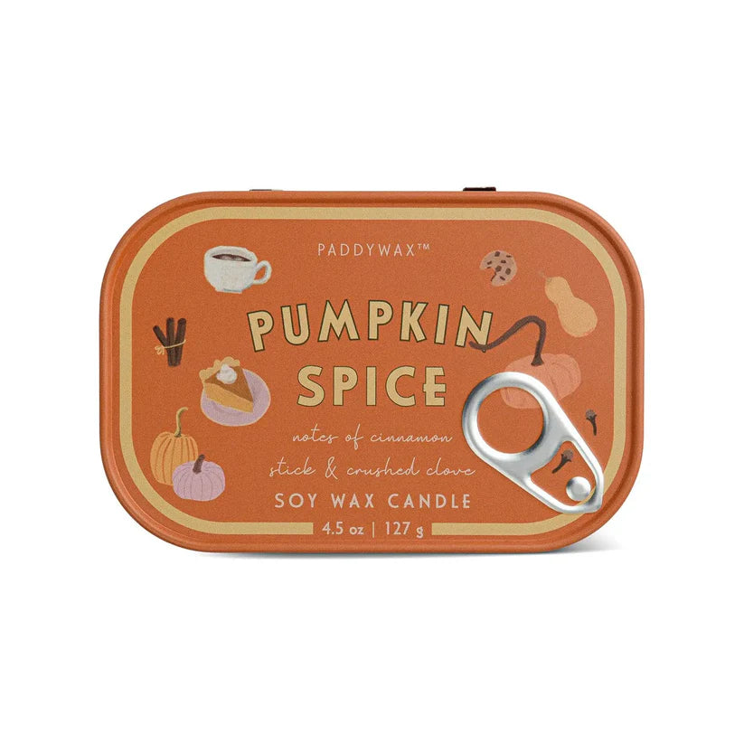 Pumpkin Spice Duftkerze in Metalldose - Kürbis & Zimt – Paddywax Bistro Kollektion