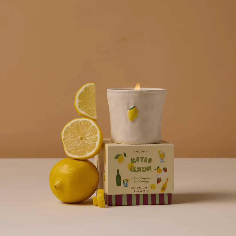 Meyer Lemon Duftkerze in Keramikgefäß  – Paddywax Bistro Kollektion