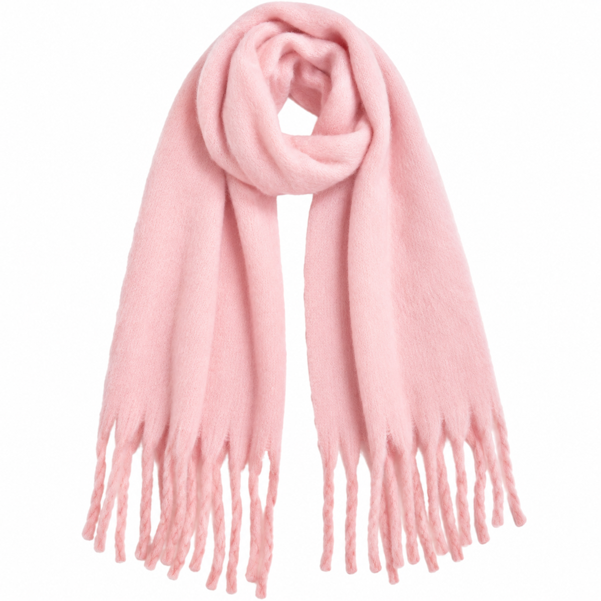 Kuscheliger Oversize Schal mit Fransen