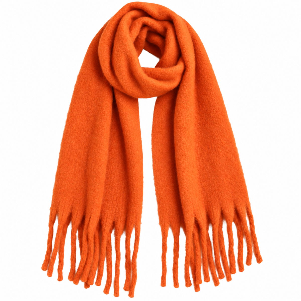 Kuscheliger Oversize Schal mit Fransen