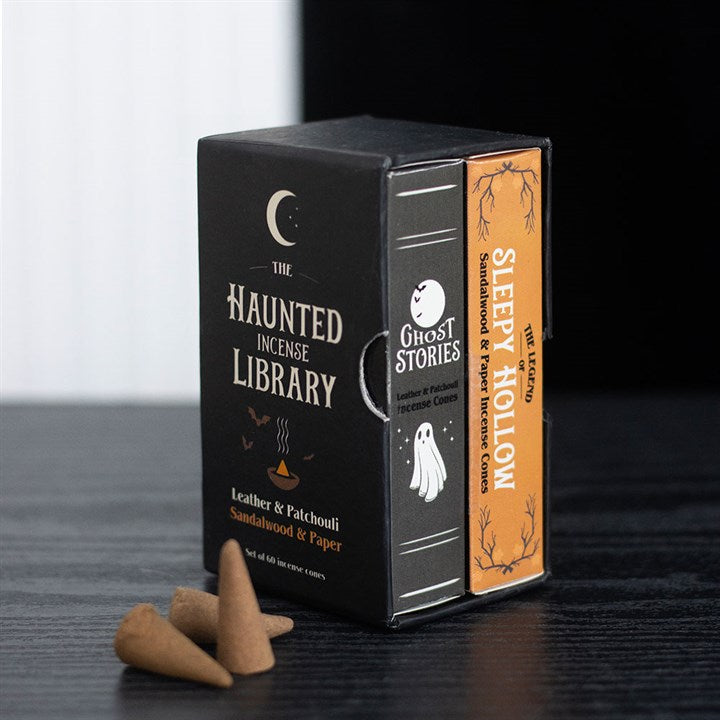 Haunted Library 2er Räucherkegel Set - Leder & Patchouli / Sandelholz & Papier