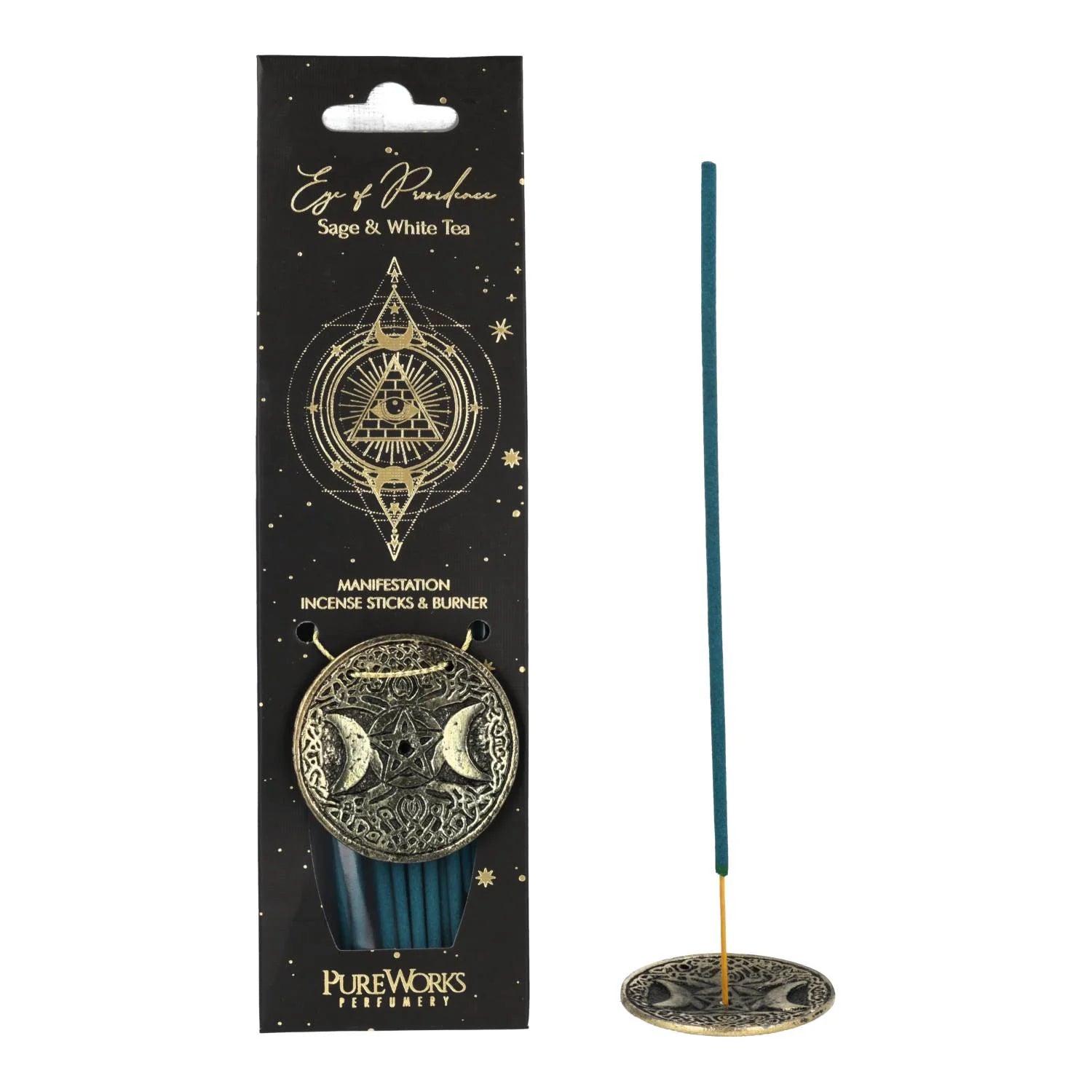Pure Works „Eye Of Providence" Räucherstäbchen mit dekorativem Halter - Salbei & Weißer Tee