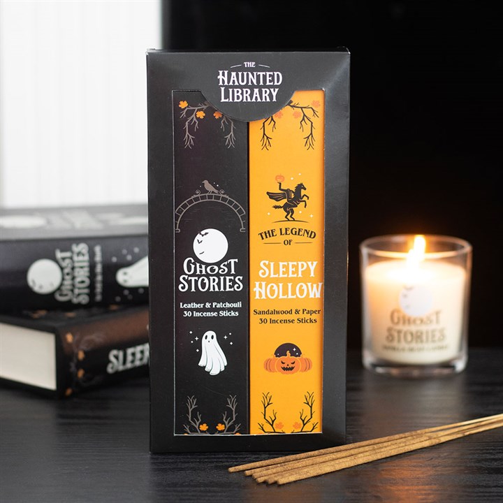 Haunted Library 2er Räucherstäbchen Set - Leder & Patchouli / Sandelholz & Papier