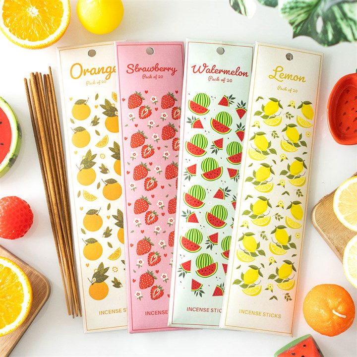 Tutti Frutti Räucherstäbchen Set - 4 fruchtige Duftvariationen